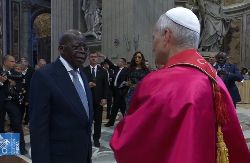 Breaking: Tinubu meets new Catholic Pope Leo XIV in Rome