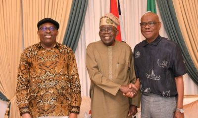 Sim Fubara, President Bola Tinubu and Mr. Nysom Wike