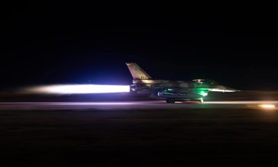 Israeli jet fighter taking off