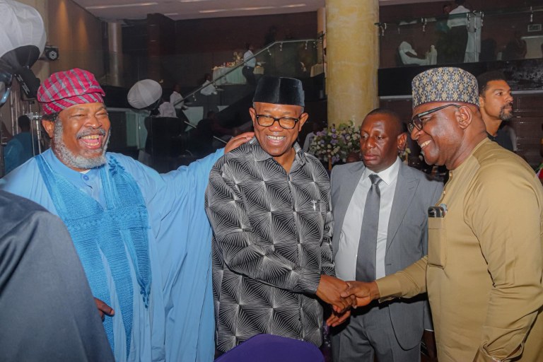 Mr. Peter Obi and Bayo Onanuga and Mr. Nduka
