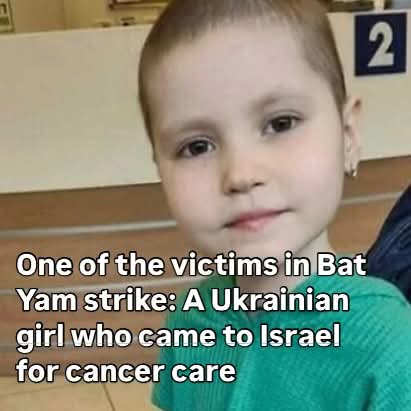 Ukrainian girl killed by Iranian missile