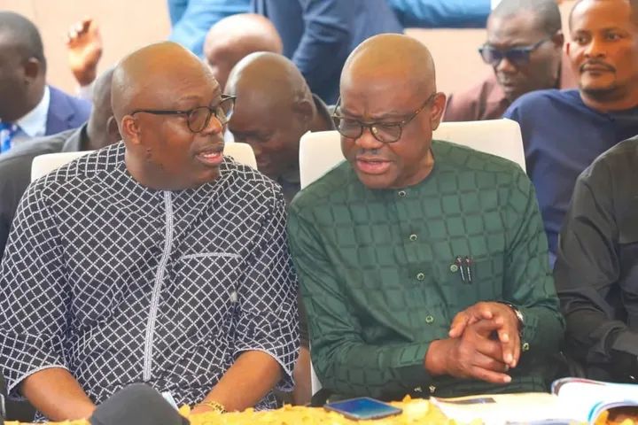 Governor Sim Fubara and Nysom Wike