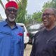 Labour Party governorship candidate, Chief Dr. George Moghalu (Ohamadike) with Mr. Peter Obi over the weekend