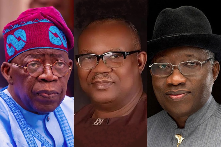 Ex-President Goodluck Ebele Jonathan, Elliot Ugochukwu-Uko, President Bola Ahmed Tinubu