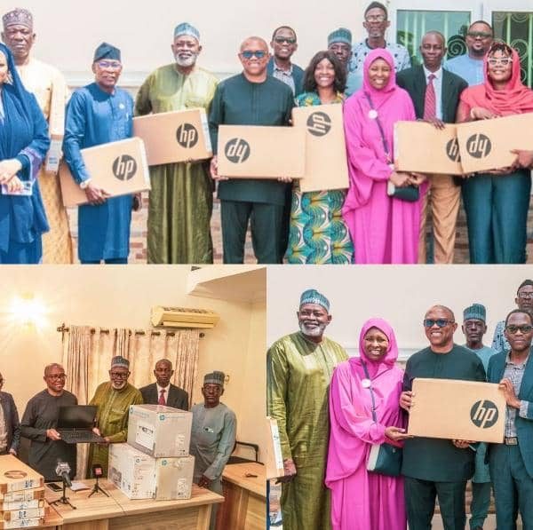 Peter Obi donates laptops, ₦6m to chibok school