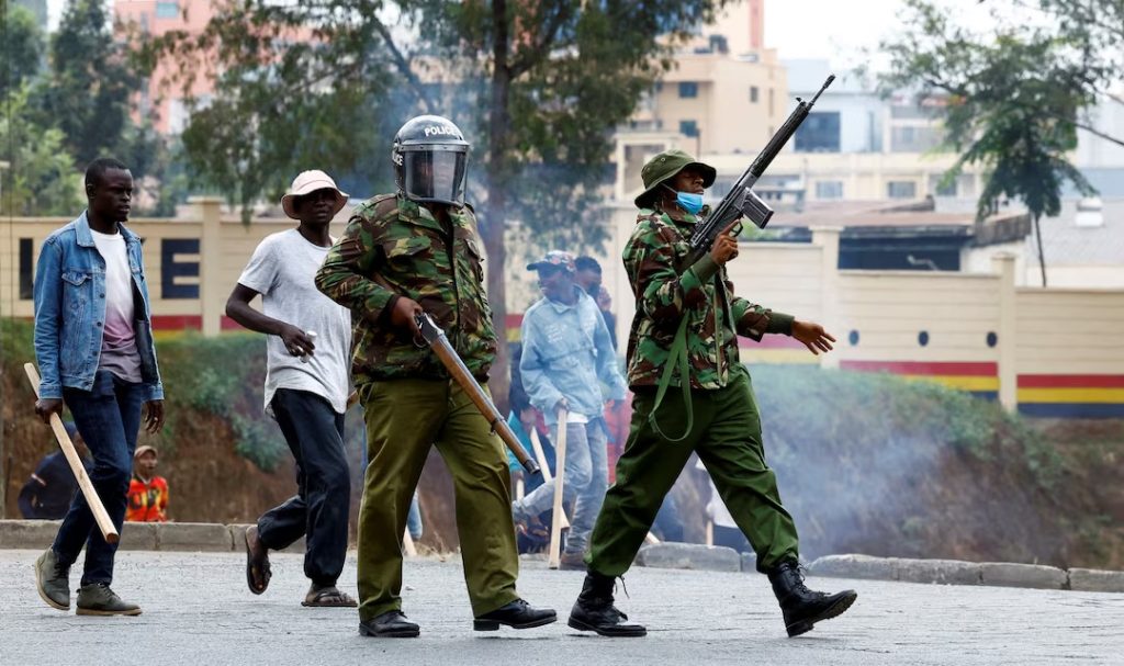 Kenyans storm the streets in protests one year after storming parliament