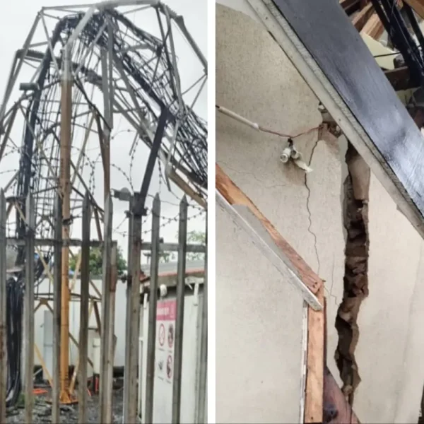 Telecom mast crushes building in Ogun state
