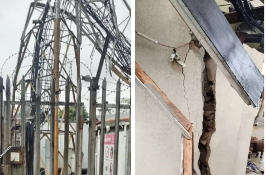 Telecom mast crushes building in Ogun state