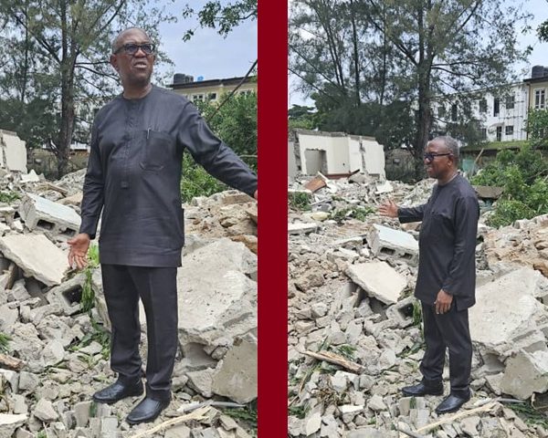SHOCKER! Unknown people, obtained unknown court judgement, against unknown person, with unknown court order to demolish my brother’s house in Lagos —Peter Obi