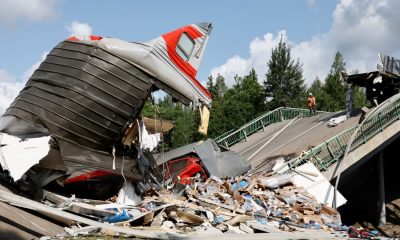 Russia blames explosions for train derailment