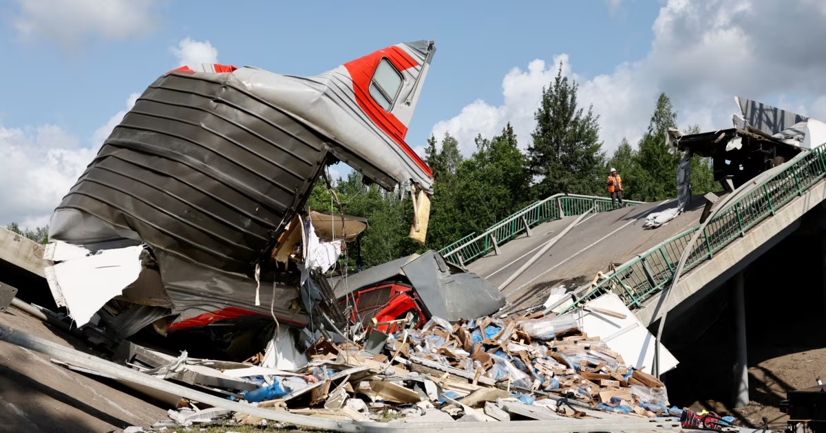 Russia blames explosions for train derailment