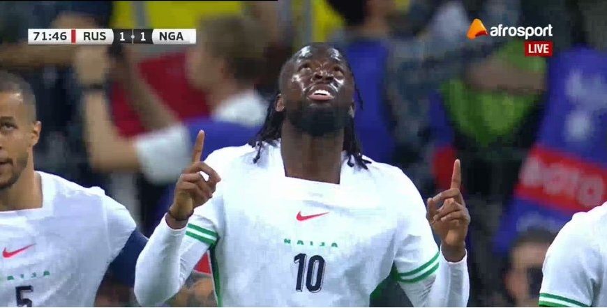 Super Eagles end Russia's winning streak, play 1-1 with Russia