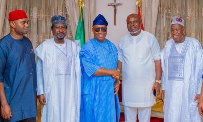 Anambra State All Progressives Congress (APC) governorship flagbearer, Prince Nicholas Ukachukwu, with national leadership and stakeholders of the party
