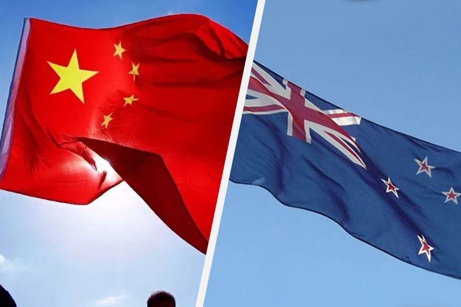 China and New Zealand flags.