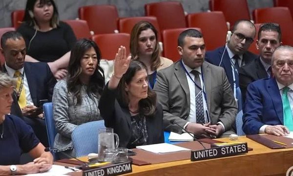 US again vetoes UN Security Council ceasefire resolution for Gaza