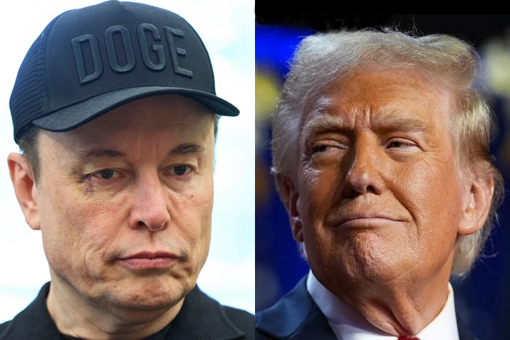 President Donald Trump versus Elon Musk