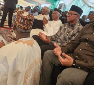 Peter Obi, El-rufai during condolence visit to late Buhari's family