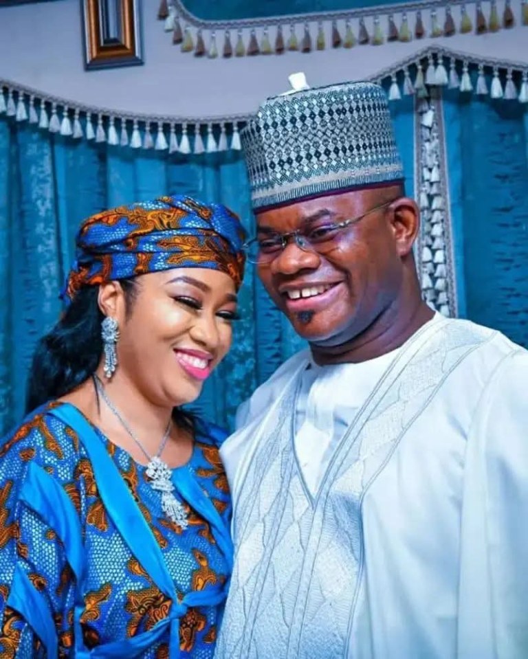 Yahaya Bello and new wife