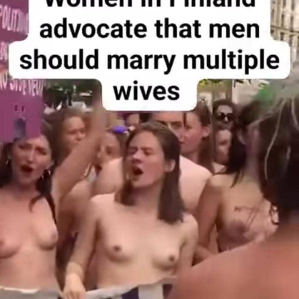 Shocking viral video: Finnish women strip, demand polygamy