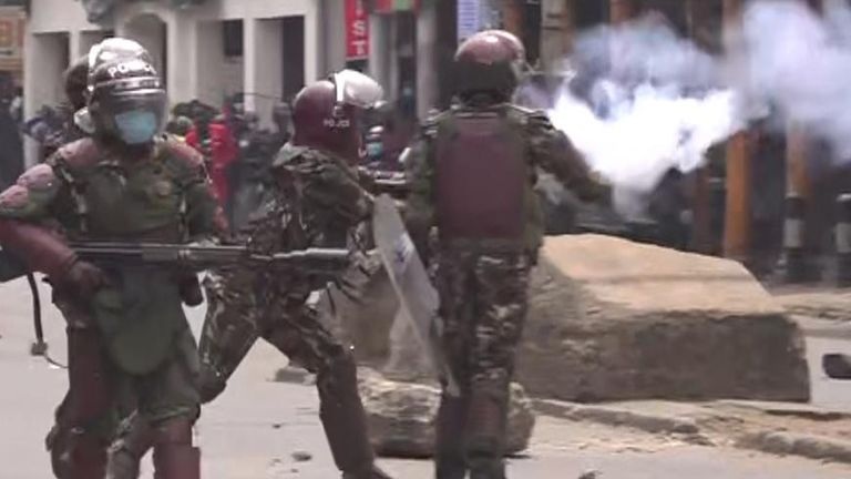 Police open fire at anti-government protesters