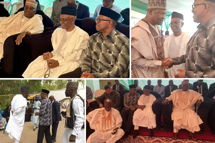 Pictures show Alhaji Atiku Abubakar, Mr. Peter Obi, Malam Nasir El-Rufai, Abubakar Malami, et al