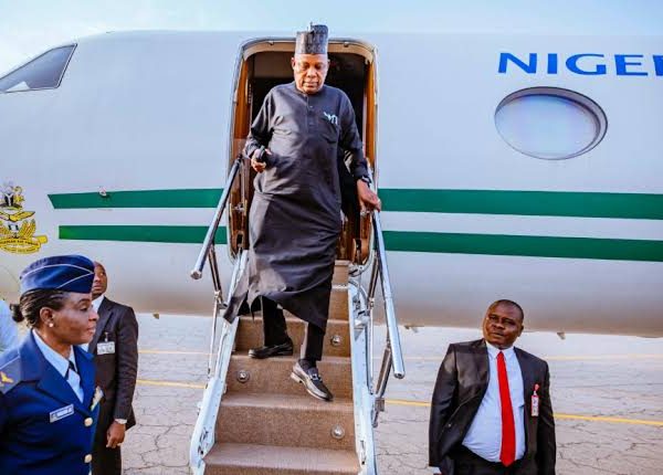 JUST-IN: VP Shettima Arrives Katsina With Ex-President Buhari’s Remains