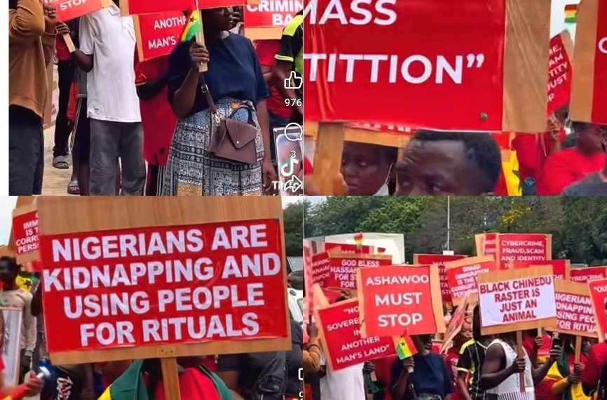 Protesters in Ghana