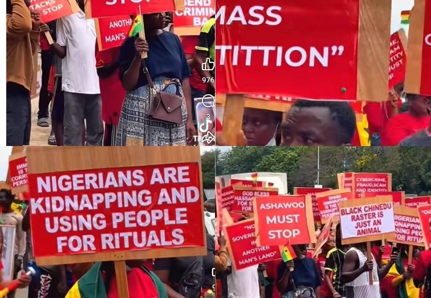 Protesters in Ghana