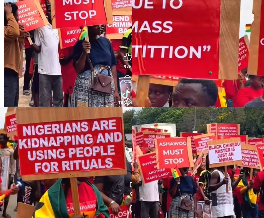 Protesters in Ghana