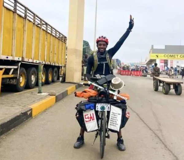 Nigerian Cyclist Reaches Ghana, Continues Journey to America