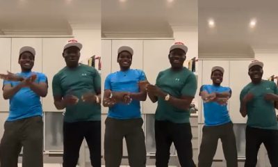 Anambra State Governor, Prof. Chukwuma Charles Soludo, dancing with his son, Ozonna