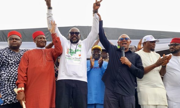 Barrrister Amamgbo Donald Chidi with Mr Peter Obi and other party members