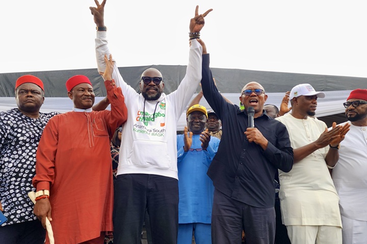 Barrrister Amamgbo Donald Chidi with Mr Peter Obi and other party members