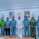 Governor Hope Uzodimma and some Super Falcons players from Imo State