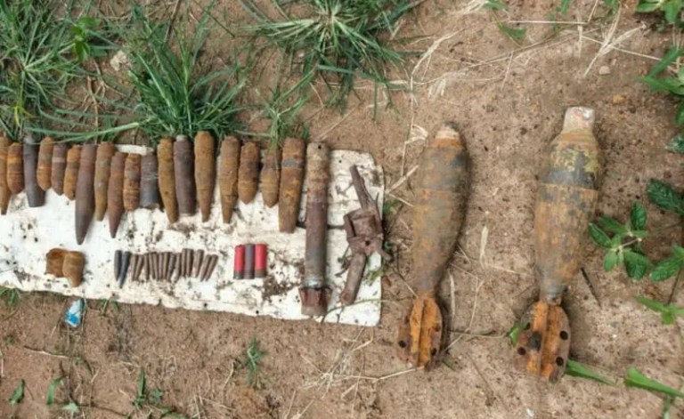 Police uncover bombs, ammunition hidden in scrap 
