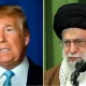 DONALD TRUMP AND IRAN SUPREME LEADER.