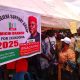 Prince Nicholas Ukachukwu's banner at an APC campaign rally in Anambra State