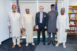 Atiku with US envoy in Abuja.
