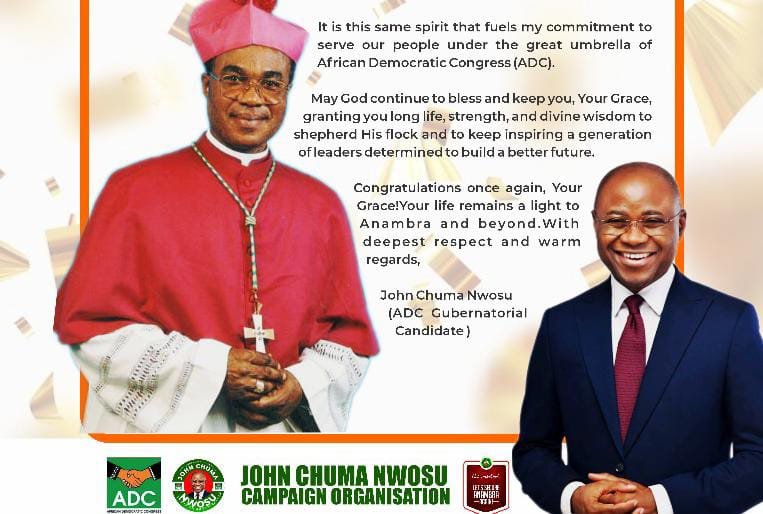 JUST IN: Archbishop Valerian Okeke’s 72nd Birthday Ignites Leadership Debate In Anambra Politics