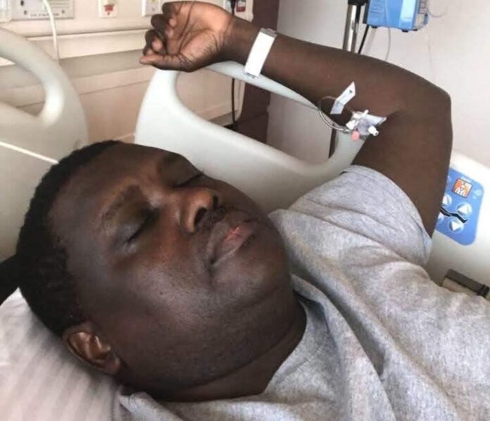 Maina on the hospital bed