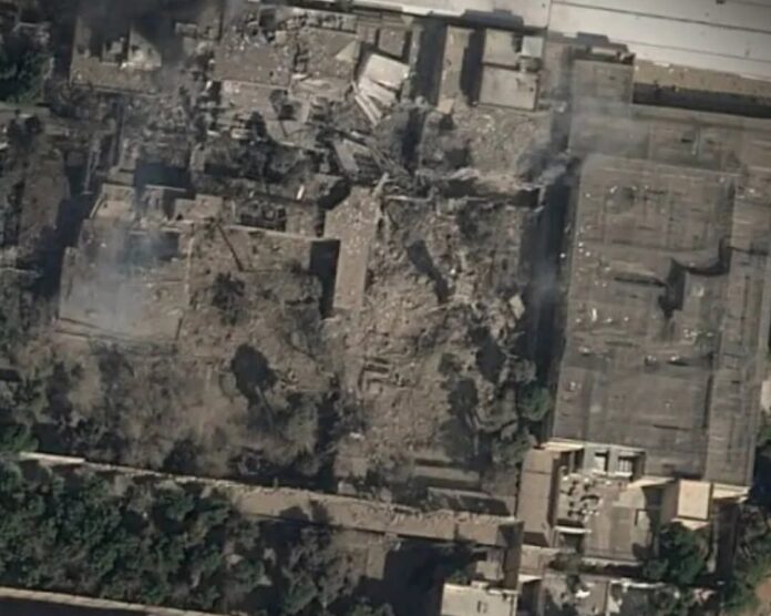 Satellite image shows destruction of Iran Supreme leader's home