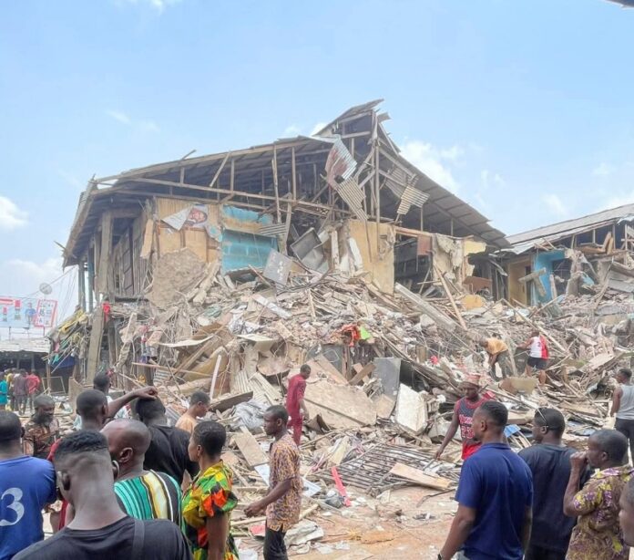 Illegal structures being demolished at Onitsha Main Market
