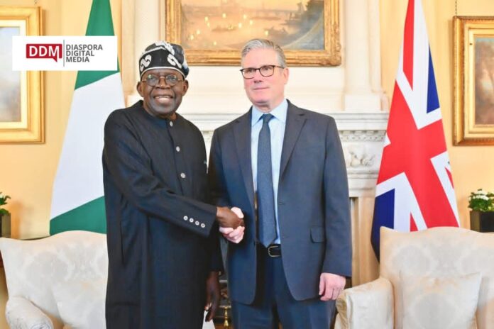 Minister Keir Starmer and President Bola Tinubu at Downing Street in London