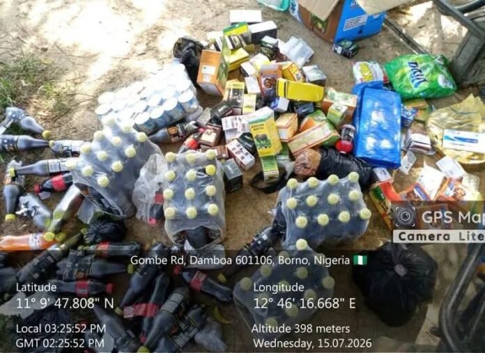 Items recovered from terrorist logistics supplier