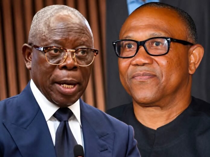 Senator Adams Oshiomole and Peter Obi