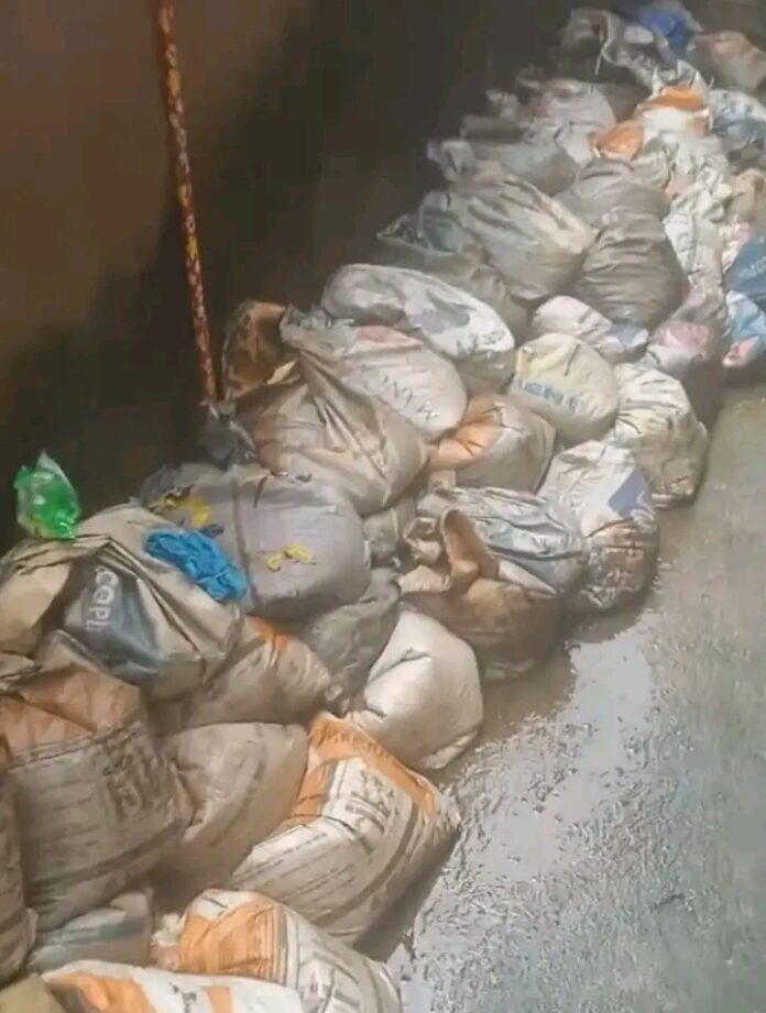 Abia govt seal building after discovery of over 100 bags of human faeces