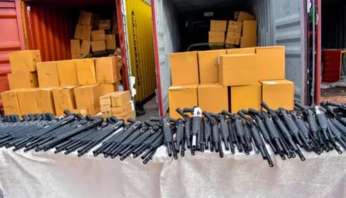 Customs uncovers 399 rifles in Tin Can port shipment