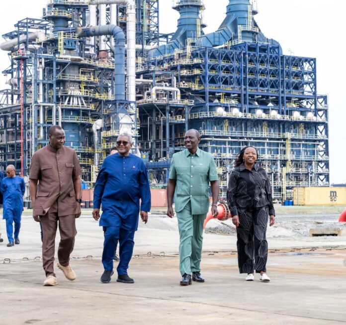 President Ruto tours Dangote refinery ahead of Kenya refinery groundbreaking