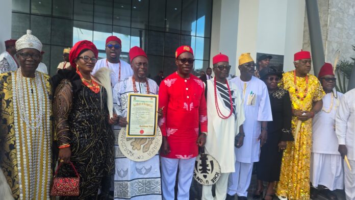 Soludo presents certificates of recognition to Nsugbe, Adazi-Nnukwu monarchs