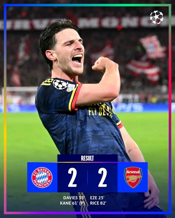 Bayern Munich 2-2 Arsenal: Rice Denies Kane in Champions League Thriller